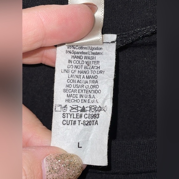 Topia Medium Ruffle Sleeves WOW Graphic Tshirt Size Large - Picture 5 of 5